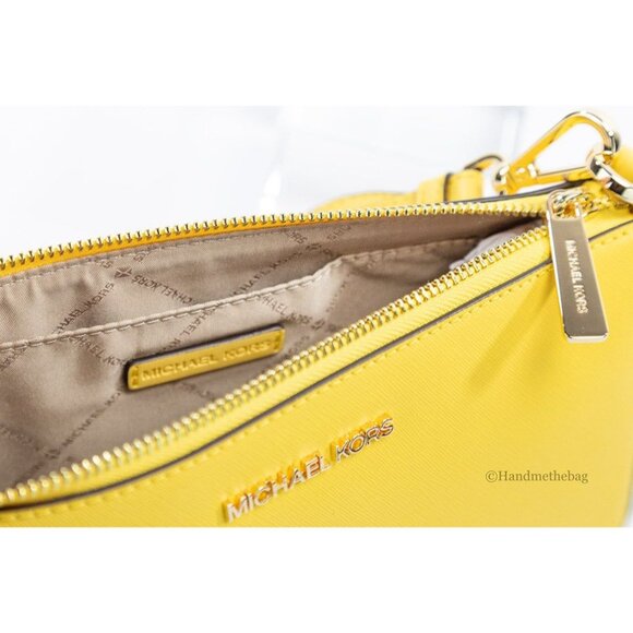 NEW Michael Kors Jet Set Tech Attachment Bag Small Crossbody Daffodil Purse NWT - Picture 9 of 10